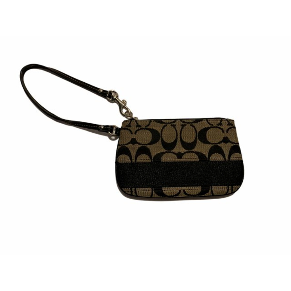 Coach Wristlet with Signature C Tan in Color Preowned, Perfect Condition